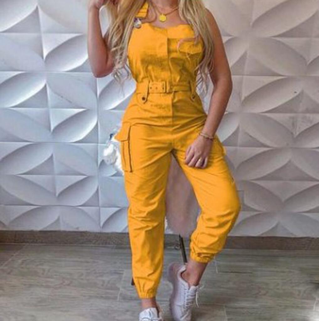 Женский модный повседневный праздничный комбинезон без рукавов с открытой спиной, летний комбинезон с камзолом