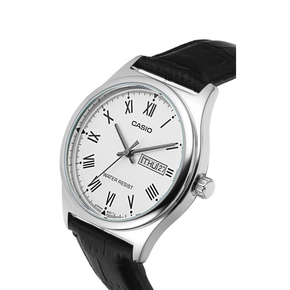 Casio Mtp V006l 7budf  Mtp V006l 7b  Аналоговые Сат Студент Мужские Кожаные Часы