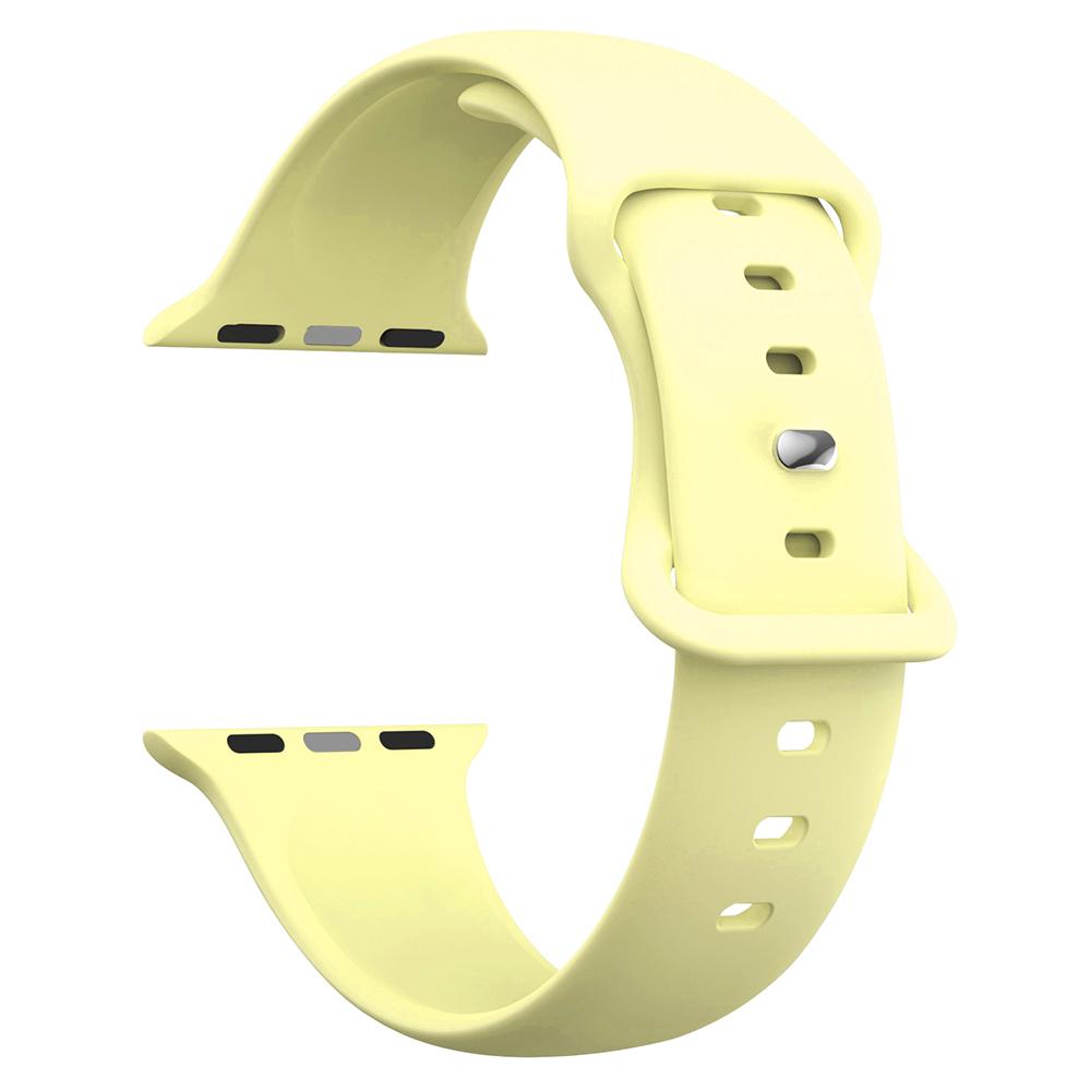 For Apple Watch Series 10 42mm/9 8 7 41mm/SE (2023) SE (2022) SE 6 5 4 40mm/3 2 1 38mm Watch Strap 8-Shaped Buckle Silicone Band