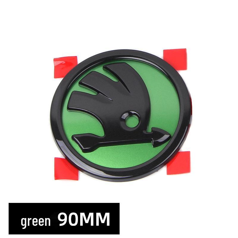 Совместимо со Skoda: Octavia, Fabia 80 мм Передние и задние черные эмблемы, 90 мм Задняя эмблема