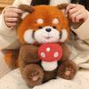 [Realistic Red Panda Plush]  Extra Large 11in/28cm Realistic Red Panda Plush Toy - Soft Stuffed Animal with Expressive Eyes & Fluffy Ears, Cute