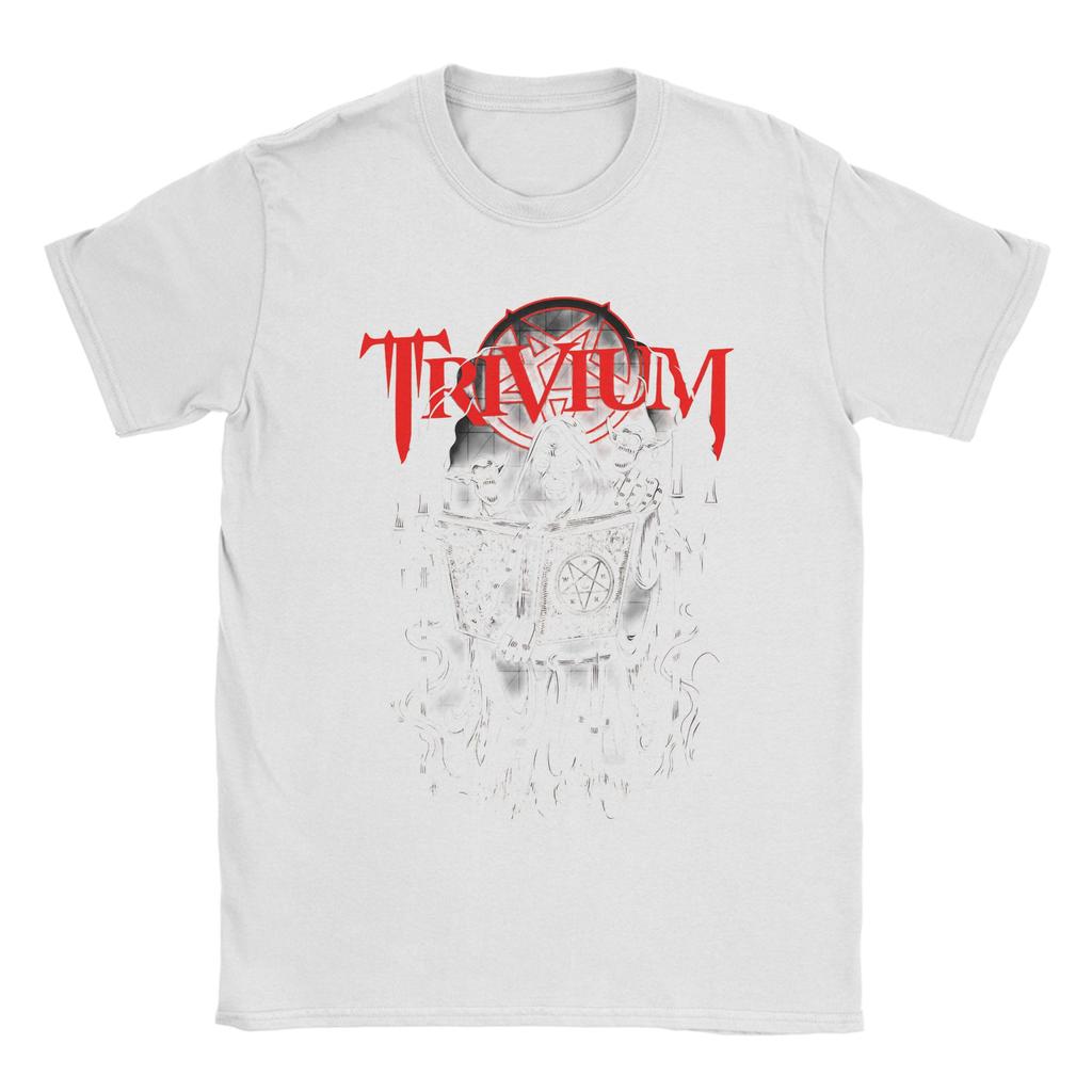 Novelty TRIVIUM Dark Book TShirts Unisex Round Collar 100 Cotton T Shirts Short Sleeve Tee Shirt Original Clothing