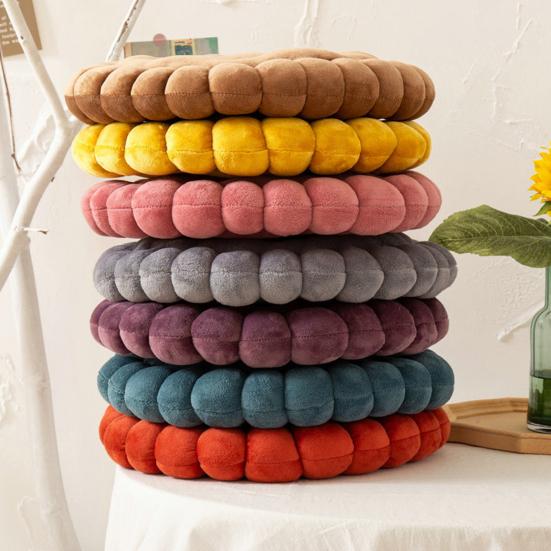 Подушка для сиденья, утолщенная, высокая эластичность, удобная, мягкая, круглая, очаровательная, в форме печенья, коврик для стула, коврик для дивана