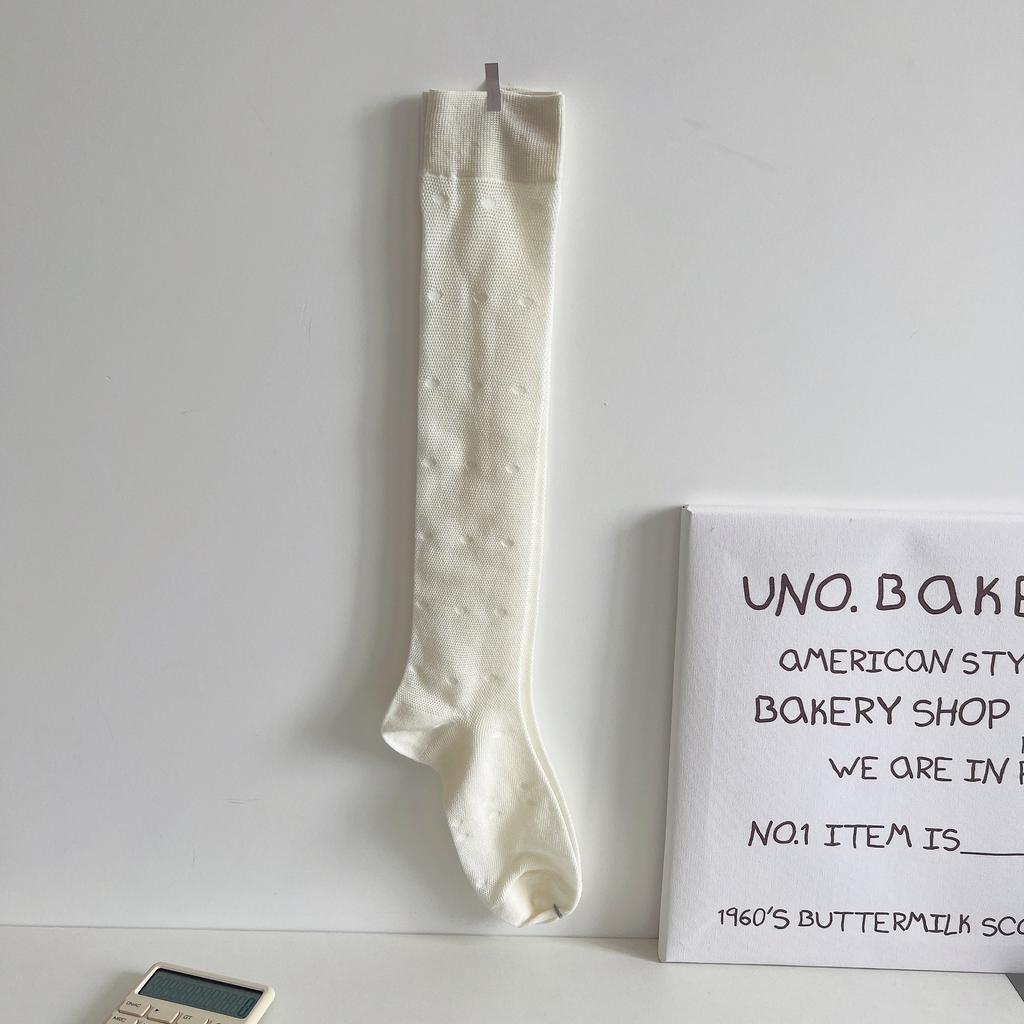 Белые кружевные гольфы Лолита с оборкой сверху и бантом для девочек