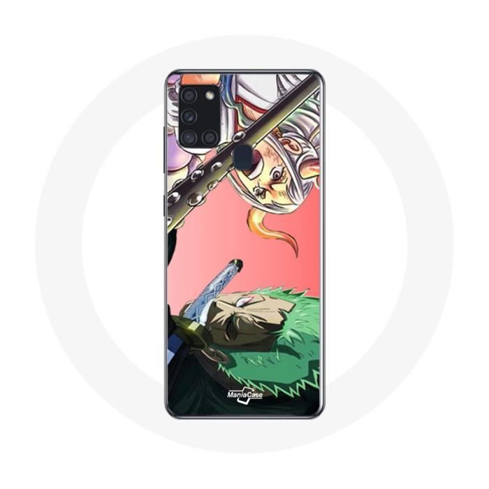 Coque pour Samsung Galaxy A21S - Yamato & Zoro - One Piece - Silicone Noir - Souple - Anime
