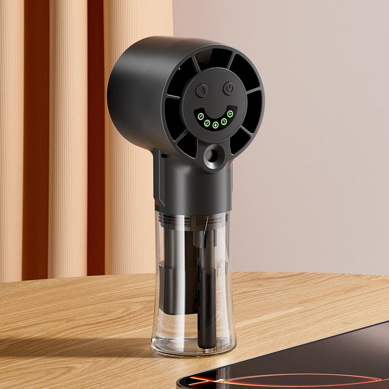 Portable Handheld Robot Spray Fan with Detachable USB Charging and Digital Display