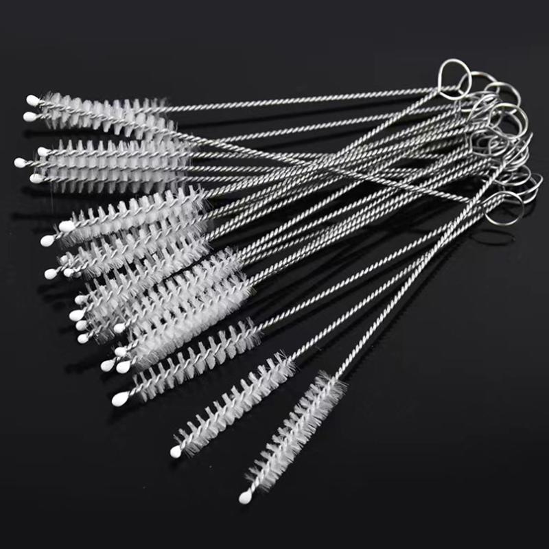 Набор щеток для чистки соломинок для питья, щетка для чистки трубок из нейлона и нержавеющей стали с длинной ручкой для чистки соломинок