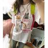 Summer Casual Oversized T Shirt Pure Cotton Short Sleeve T-shirts Women Harajuku Funny Cartoon Print Y2k Tops White Hip Hop Streetwear