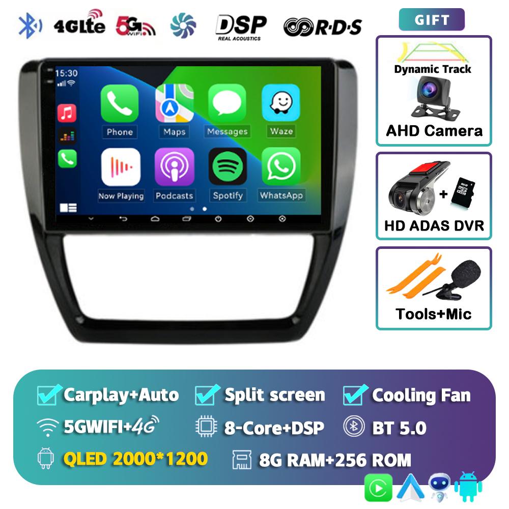 Android 14 Carplay Автомагнитола для Volkswagen VW Sagitar Jetta 6 Bora 2011-2018 2Din Мультимедийный Плеер Стерео DVD Головное Устройство