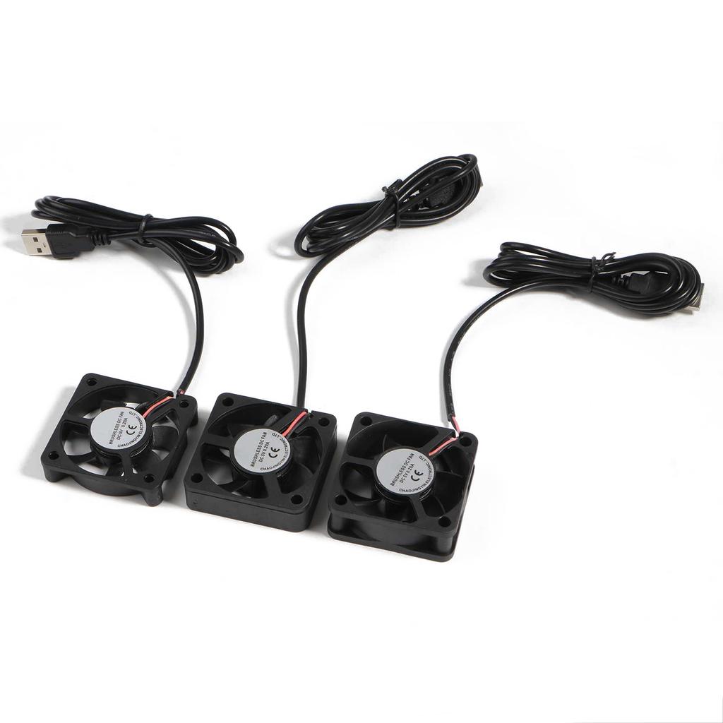 USB Вентиляторы Радиатор охлаждения ЦП 5В 2-контактные USB Вентиляторы для компьютерного корпуса Серверный радиатор 50x50мм Тихие 4500-5500 об/мин
