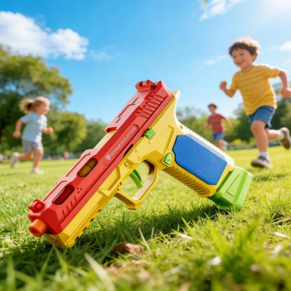 G17 Подвесной игрушечный пистолет Непрерывная стрельба Пистолет с выбрасыванием гильз Airsoft Blowback Пустой уличный пистолет для детей Взрослых