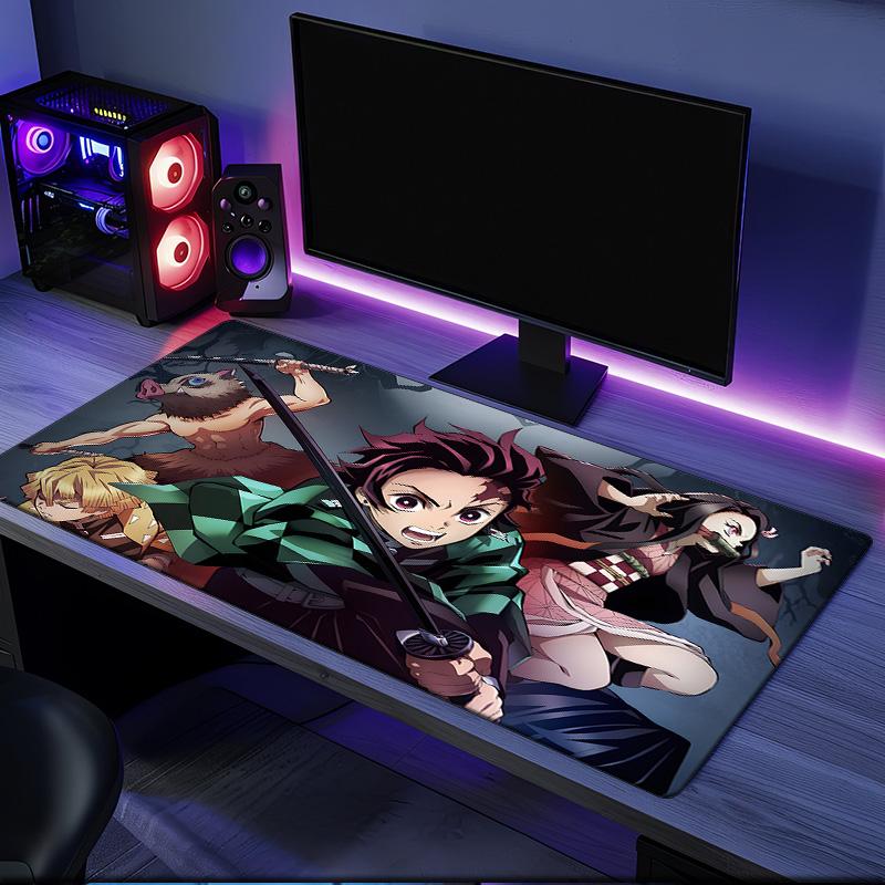 Demon Anime Group Mouse Pad, Rubber Base, Mouse Pad for Gamers and Office Use, Gaming Desk , Easy To Clean Mat Christmas fan gifts