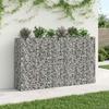 Gabion Raised Bed Set 3 pcs Silver 250 x 50 x 150 cm