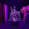 Kawaii Usada Pekora Hololive Vtuber светодиодный ночник для комнаты, спальни, 16/7 цветов, вспышка, декоративная 3d настольная лампа, манга, ночник