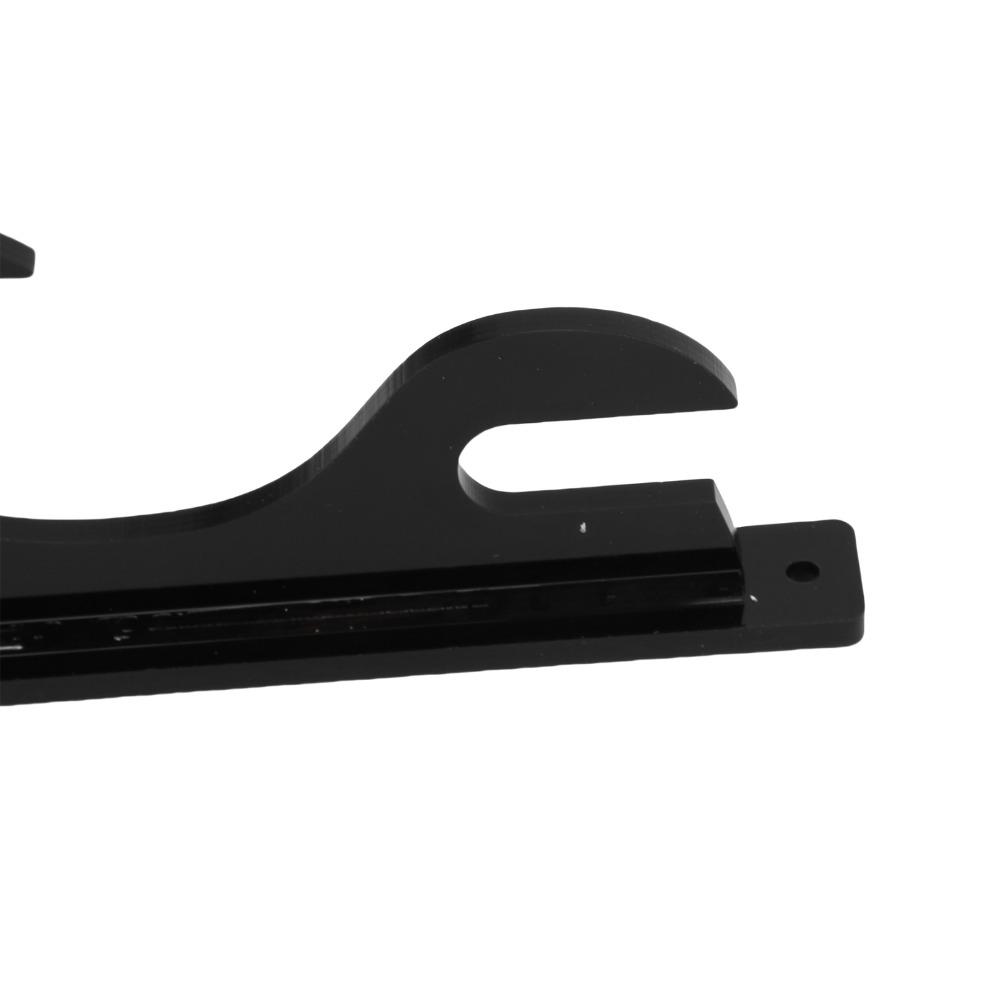 4Pcs Black Wall Mount Sword Stand 16.5x7cm 2 Tier Sword Rack Living Room Display