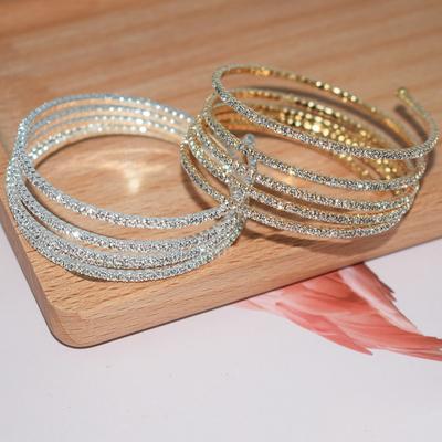 Яркий многослойный браслет-цепочка с украшением в виде спирали, регулируемый спиральный браслет в виде змеи для женщин