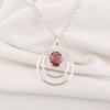 Ювелирные изделия из драгоценного камня родолит, серебряный кулон ручной работы, кулон из цельного серебра 925 пробы для подарка матери