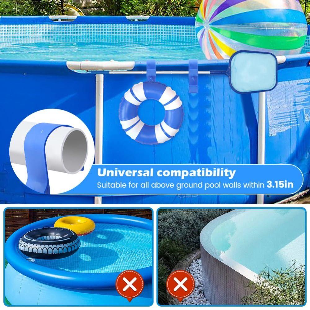 2Pcs Plastics Pool Pole Hanger Heavy Duty Adjustable Pool Brush Hanger Rust Resistant Above Ground Pool Pole Hanger