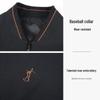 TRIES Men's Striped Color-Block Baseball Collar Jacket