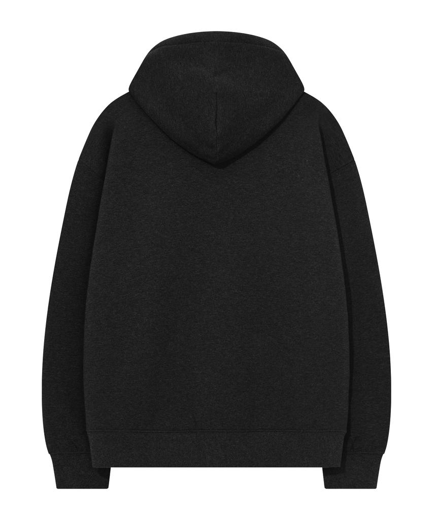 Covernat Signature Symbol Boa Zip-Up Melange Charcoal