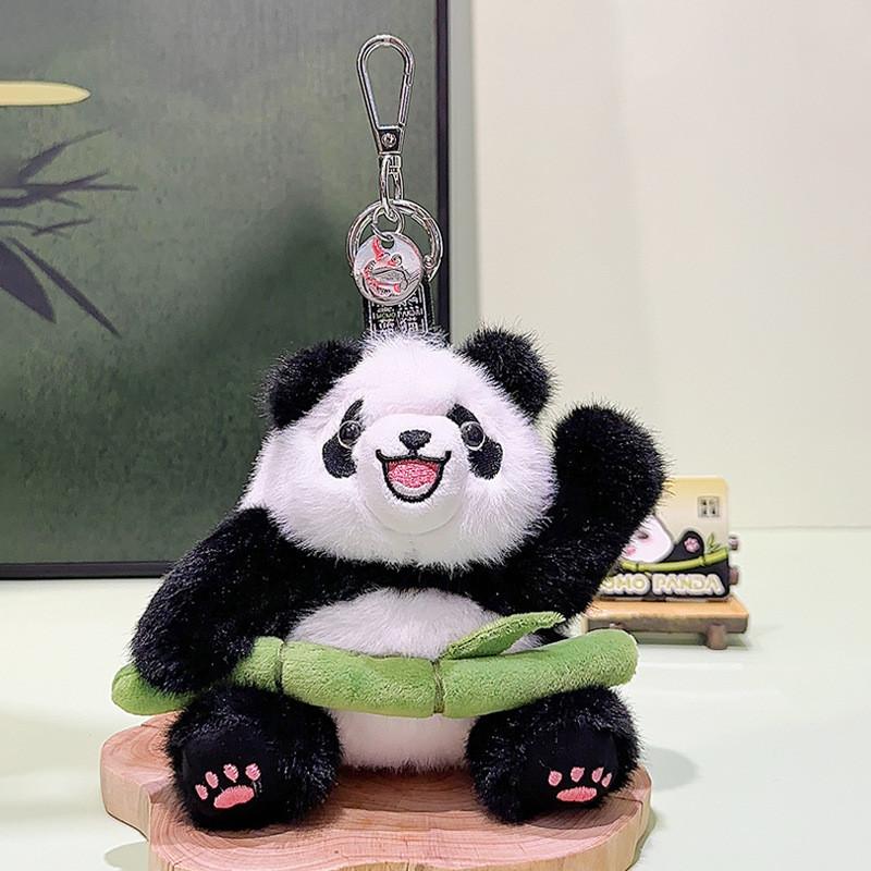 Panda Plush Endearing Keychain Charming Design Colorful Accessory For Use Daily