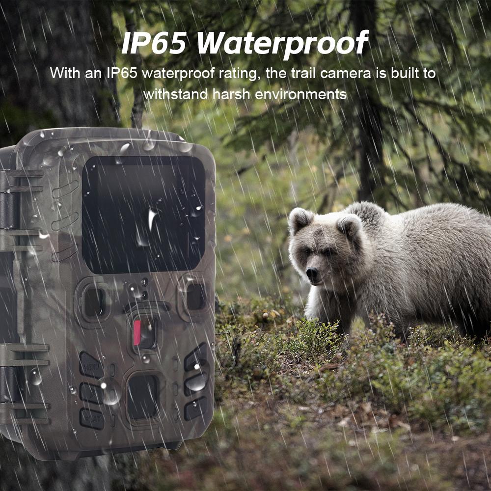 Motion Activated Night Vision Trail Camera 0.3S Trigger Speed Waterproof Wildlife Hunting Camera