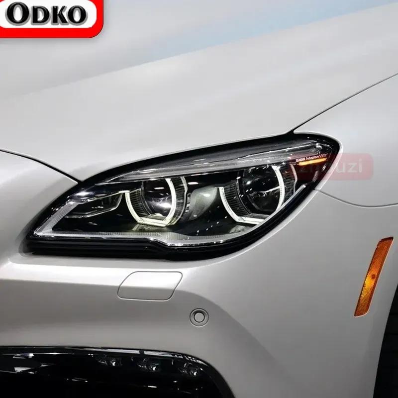 Для BMW 6 серии F06 F12 F13 M6 GT G32 2 шт. Черная защитная пленка для тонировки фар автомобиля Виниловая прозрачная наклейка из ТПУ Аксессуары