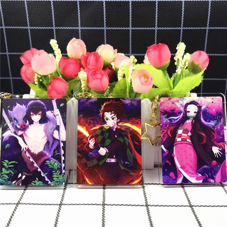 Кольцо для автомобиля, сумка для ключей, украшение для ключей, аксессуар, подарок, аниме, подарки, кулон, аниме-игры, Demon Slayer, персонаж из мультфильма, акриловый брелок, металл