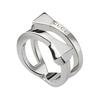 Gucci Horseshoe Shaped Ring With  Engraving In Shiny 925 Silver Unisex rings 839731J8400
