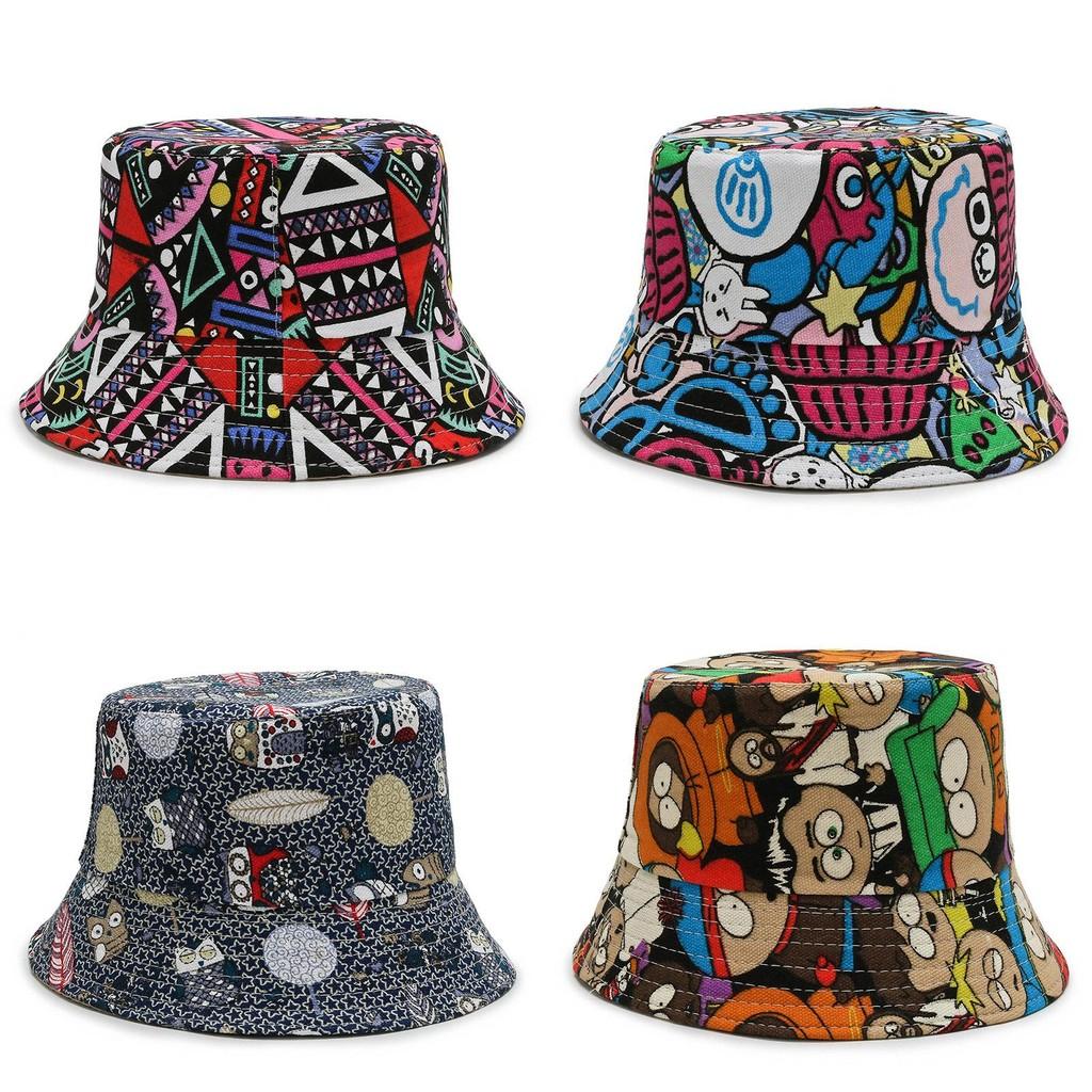 Fisherman Floral Printing Hat Outdoor Sun Protection Bucket Hat Fashion Gift