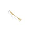 Stainless Steel Water Cup Stirring Spoons Golden Silver Leaf Shape Dessert Spoon Fork Long Handled Dinnerware Coffee Spoon4