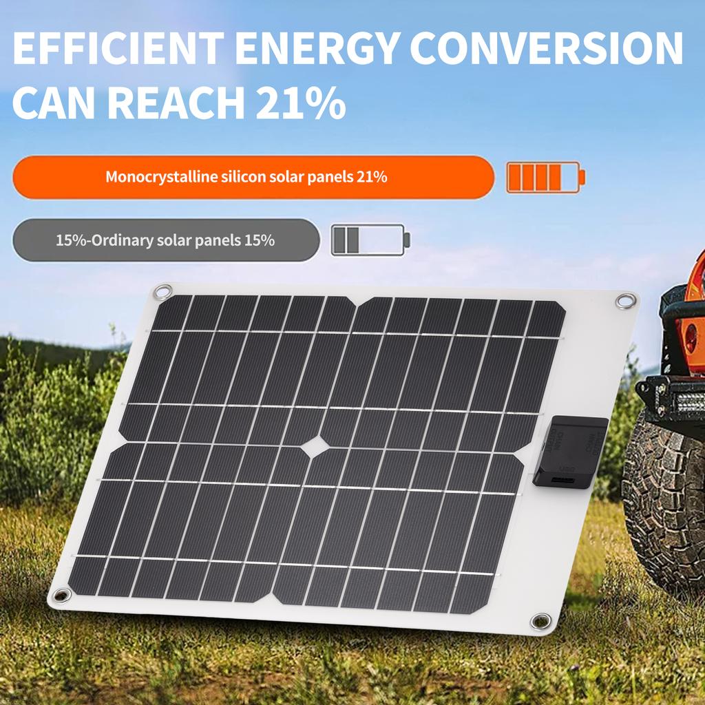 15W*4 5V12V Автомобильное зарядное устройство с солнечной панелью и USB-портами постоянного тока, портативное водонепроницаемое устройство