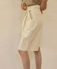 OURO Button Strap Midi Pants [ Cream ]