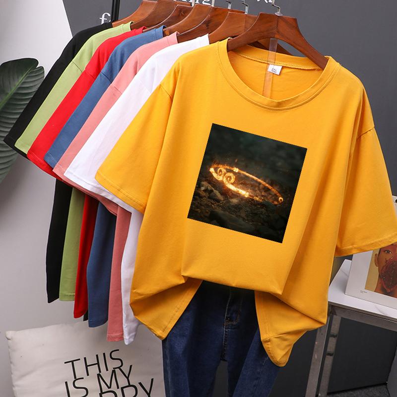 TWINFLAMES Black Myth Wukong Clothes Women Oversized Cotton Tees Summer New Printed T Shirt Soft Female Jumper Top