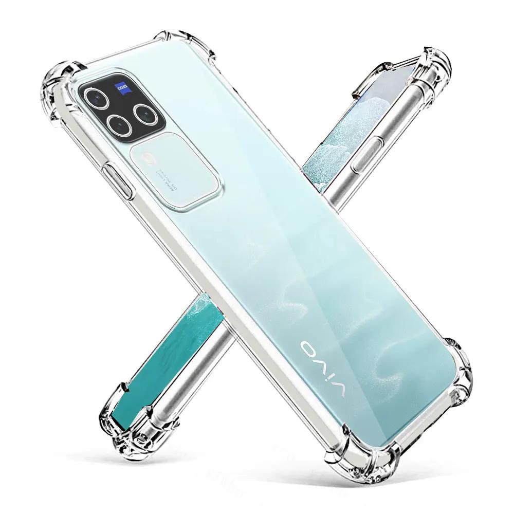 Для Vivo S18 Pro 5G Чехол V2323A V2344A Прозрачный Противоударный Силиконовый Мягкий Чехол для Телефона Для Vivo S18 Pro S 18 Прозрачная Защитная Задняя Крышка