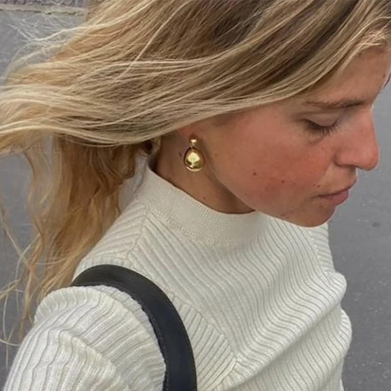 foxanry Геометрические серьги с каплями воды для женщин, простые творческие индивидуальные ювелирные изделия на юбилей, подарки, оптовая продажа, предотвращают аллергию