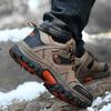 Men Winter Snow Boots Waterproof Leather Sneakers Super Warm Men's Boots Outdoor Male Hiking Boots Work Shoes