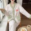Coral Velvet Pajama Women's New Winter Fleece Thickened Warm Sweet Flannel Can Be Worn Outside The Home Suit