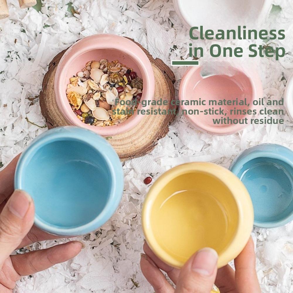 Non-Slip Hamster Food Bowl Ceramic Pet Feeding Bowl Pet Feeder Water Food Bowl For Small Pets
