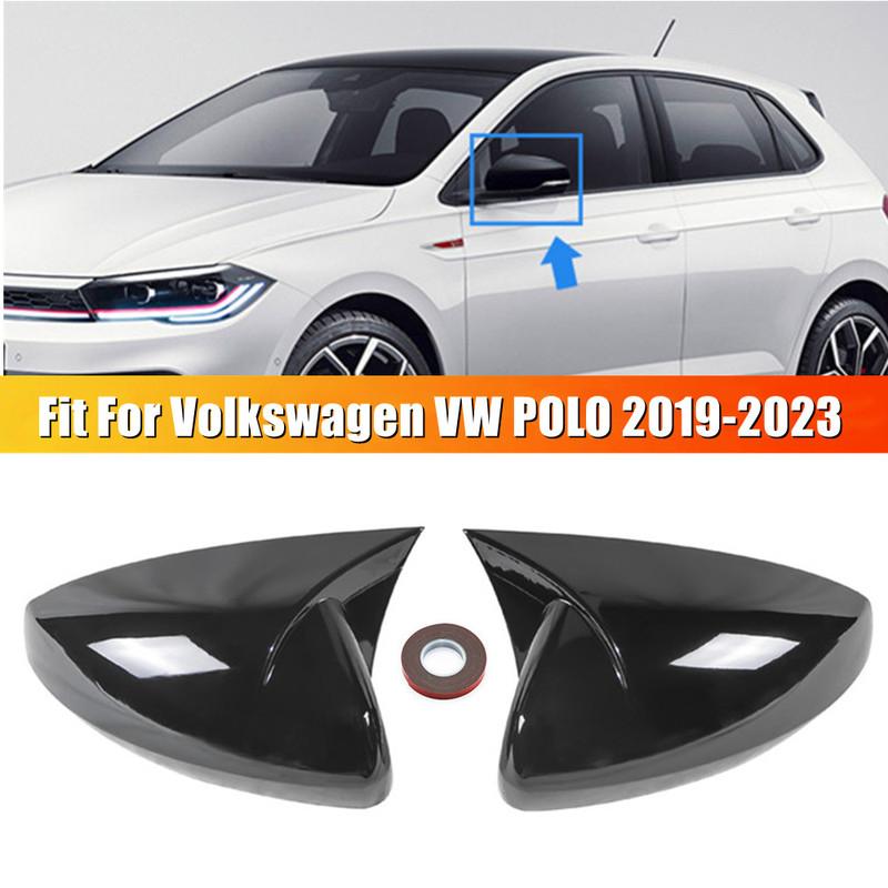 Для Volkswagen VW POLO 2018 - Накладка на боковое зеркало заднего вида, колпачок крыла, декоративная накладка на корпус двери, самоклеящаяся наклейка
