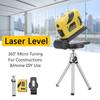 Laser Level 360° Fine Adjustable Infrared Cross 2 Lines Laser Leveler with Tripod