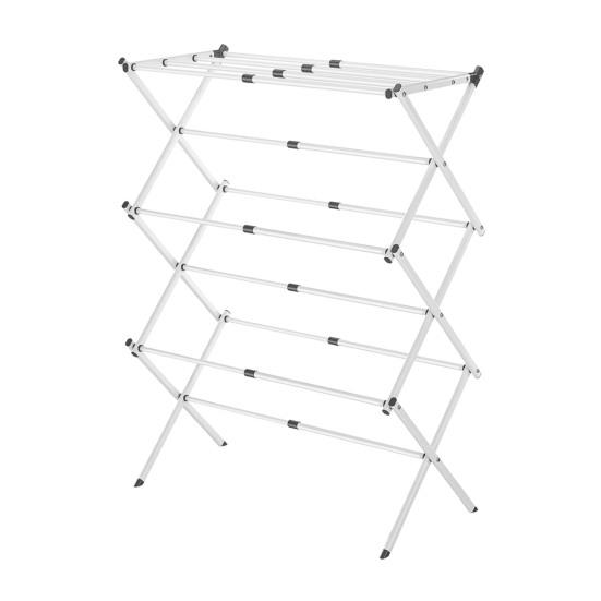 Folding Clothes Drying Rack Retractable Design Easy Installation Collapsible Portable Indoor Outdoor Laundry Rack