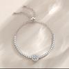 S925 Sterling Silver Moissanite Bracelet Women'S Gypsy Square Bag One Carat Moissanite Pulling Bracelet
