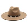 9.5Cm Big Brim Woolen Jazz Top Hat Women'S Fashion Casual Big Edge Felt Hat Men'S Jazz Hat