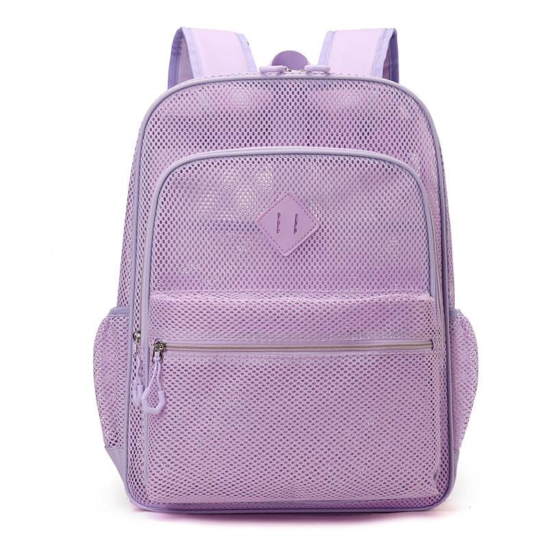 Modern Mesh Laptop Backpack With Breathable Polyester For Students And Travel