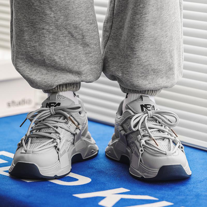 Нескользящие износостойкие модные ретро уличные кроссовки на толстой подошве для взрослых, повседневная спортивная мужская обувь, обувь для папы