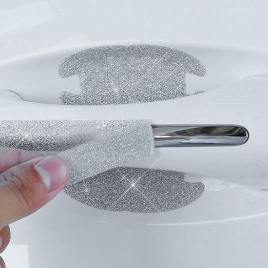8x Car Accessories Door Handle Protector Films Bling Anti-Scratch Sticker Decal