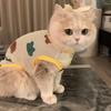 Летний костюм для кошки, предотвращающий линьку, милый, с золотым градиентом, для кошек породы рэгдолл, британская короткошерстная, дышащий, маленький жилет