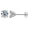 Top Quality 1.0 Carat Stud Earrings 6.5mm D Color Moissanite For Women 100% 925 Sterling Silver Sparkling Wedding Jewelry