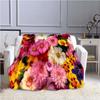 Rose Flower Pattern Blanket Sofa  Blankets for Beds Super Soft Warm Blanket Cover Flannel Throw Blanket Flannel Blanket
